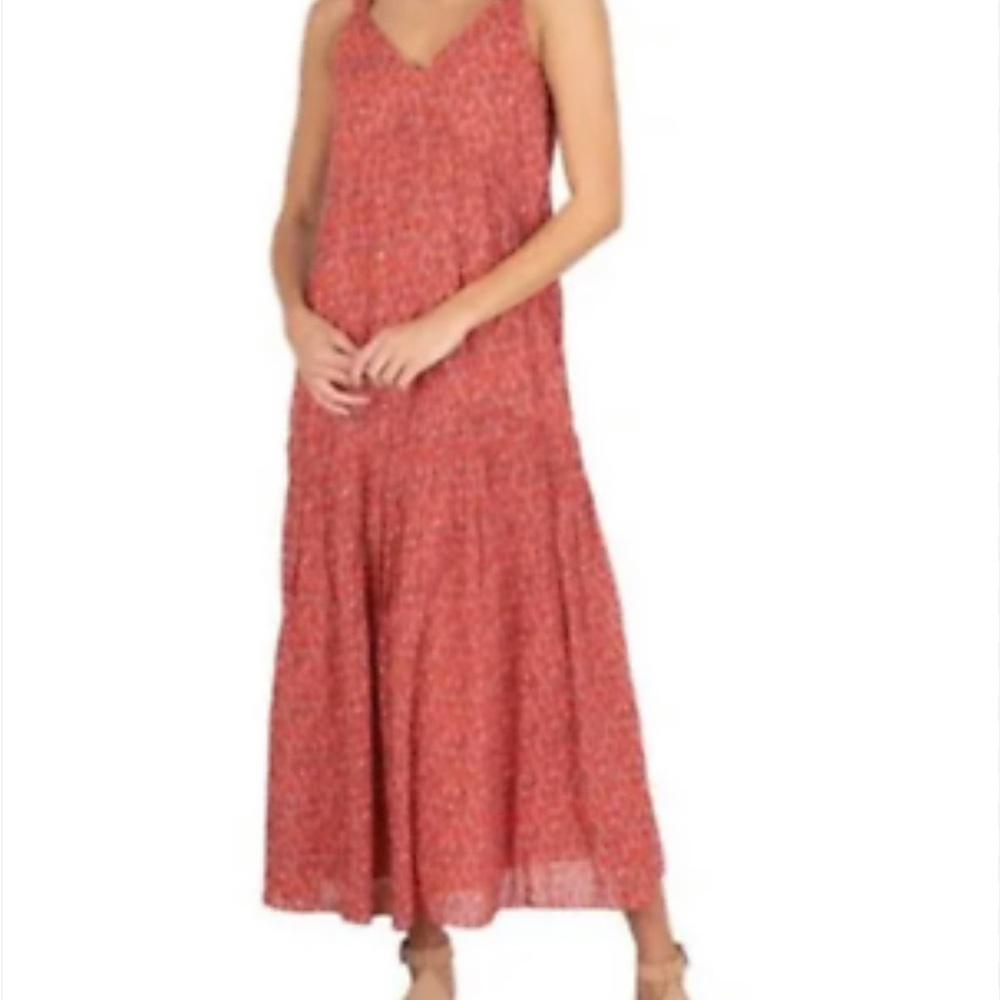 Joie Red Floral Maxi Dress
